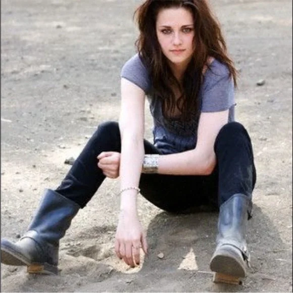 $389 Veronica Short Belted Brown Suede Leather Popular Moto Vintage Combat Boot - Picture 5 of 16